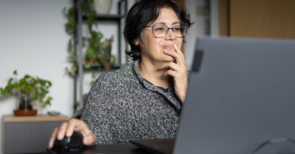 Image of woman and computer
