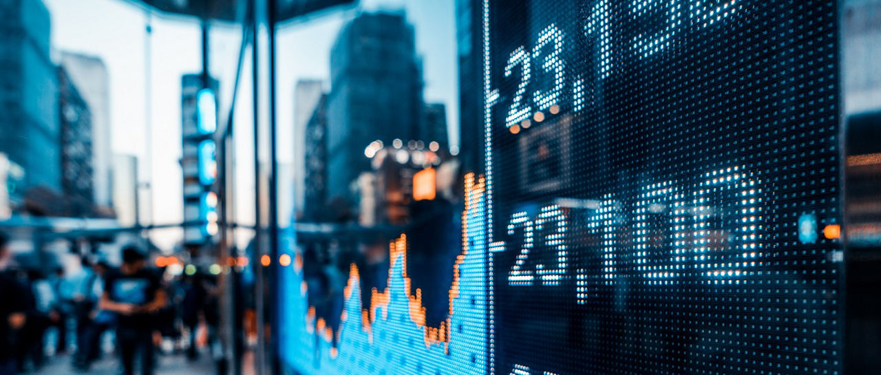 Display stock market numbers