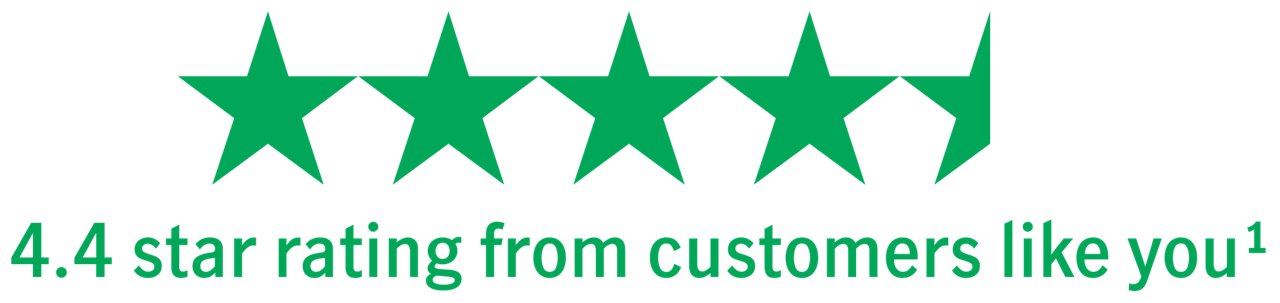 4.4 star rating from customers like you¹