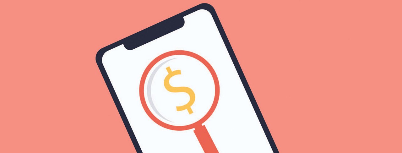 A phone containing a dollar sign