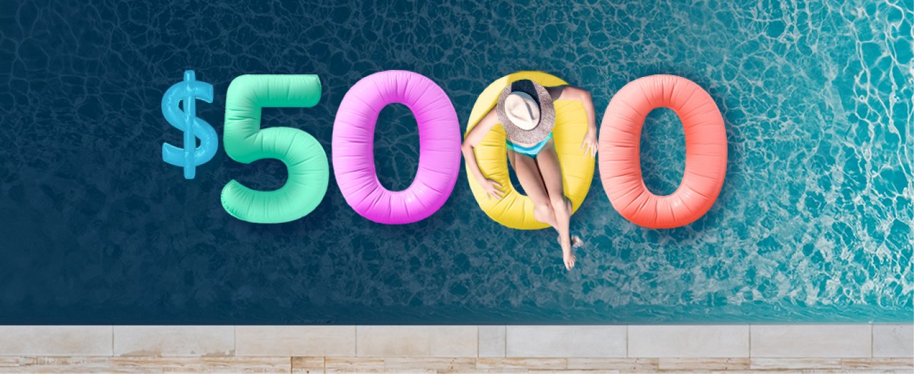 Une conception abstraite de l'éducation en affaires, des lettres colorées isolées sur un fond bleu.