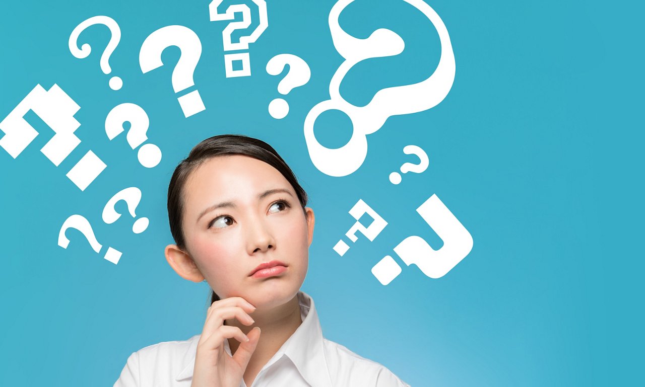 Young girl having questions.