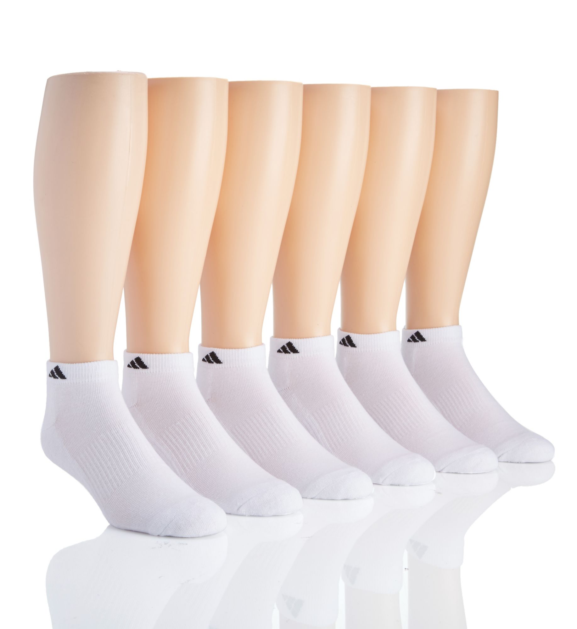 Adidas Men's Athletic Low Cut Socks in White (101641) | Size Large | HisRoom.com