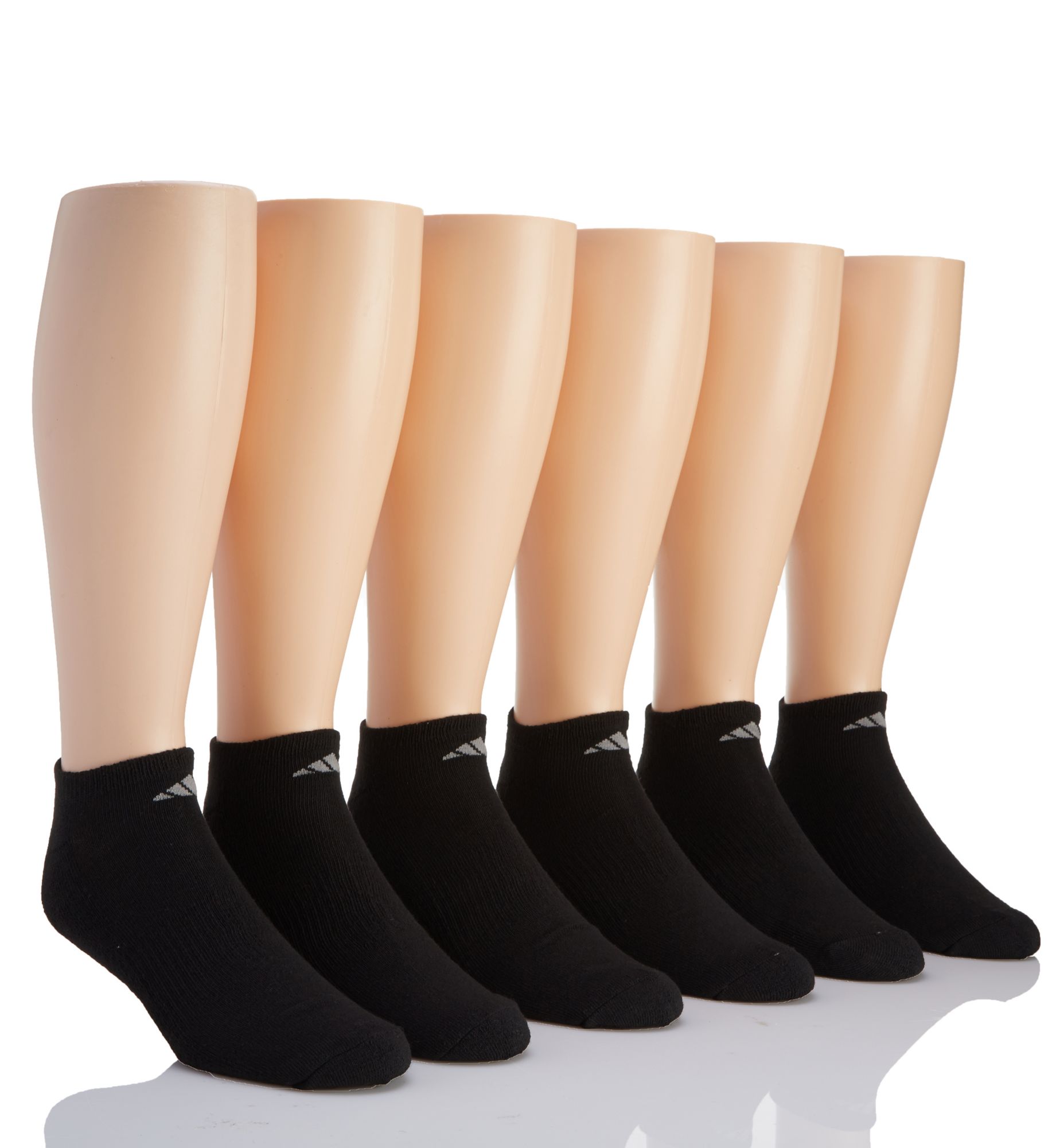 Adidas Men's Extended Size Athletic No Show Socks in Black (5140289B) | Size XL | HisRoom.com