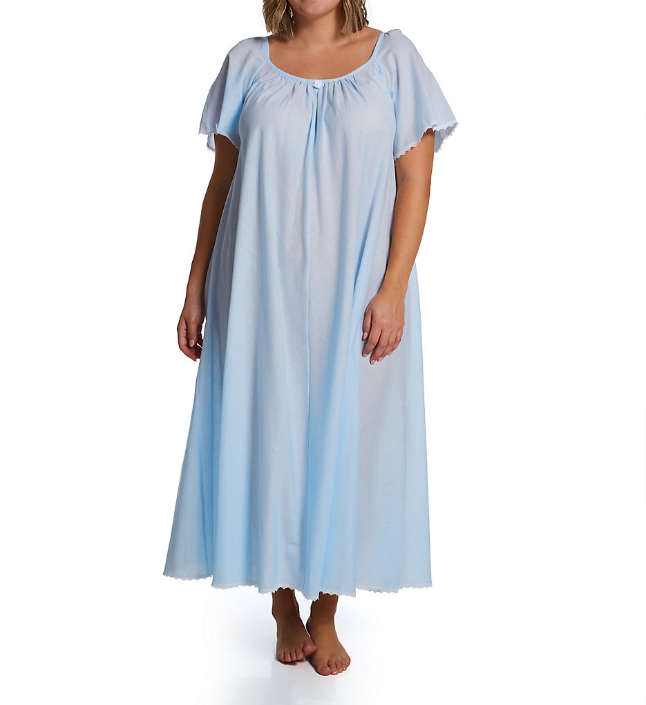 Amanda Rich 145-80X Plus Short Sleeve Long Gown with Eyelet Trim - Bild 2 von 2