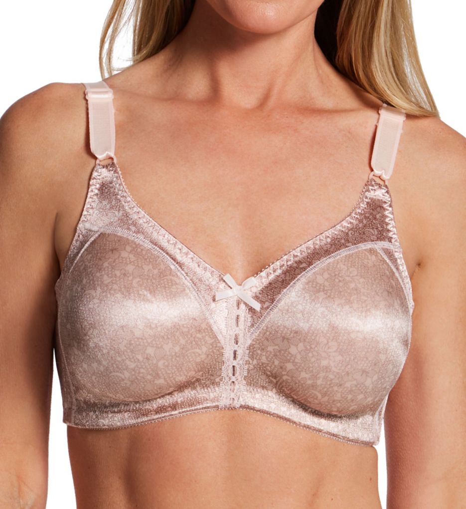 Bali Double Support Tailored Wireless Lace Up Front Bra 3820 In