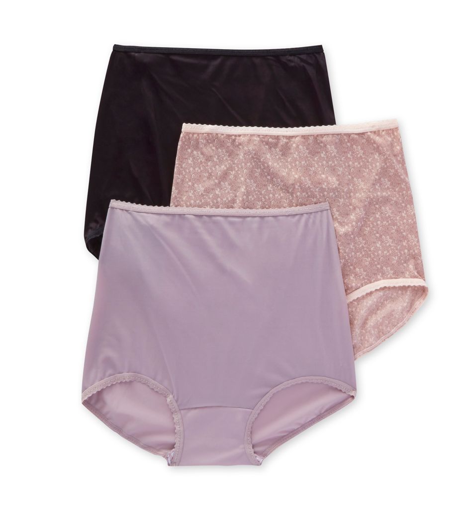 Bali Women's Skimp Skamp Brief Panty - 3 Pack, A633,  BlackRosewoodMoonlight, 6 at  Women's Clothing store