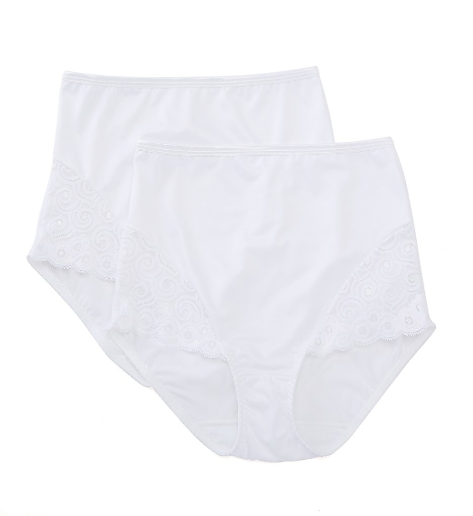 Bali X054 Microfiber and Lace Shaping Brief Panty - 2 Pack - 第 4/4 張圖片