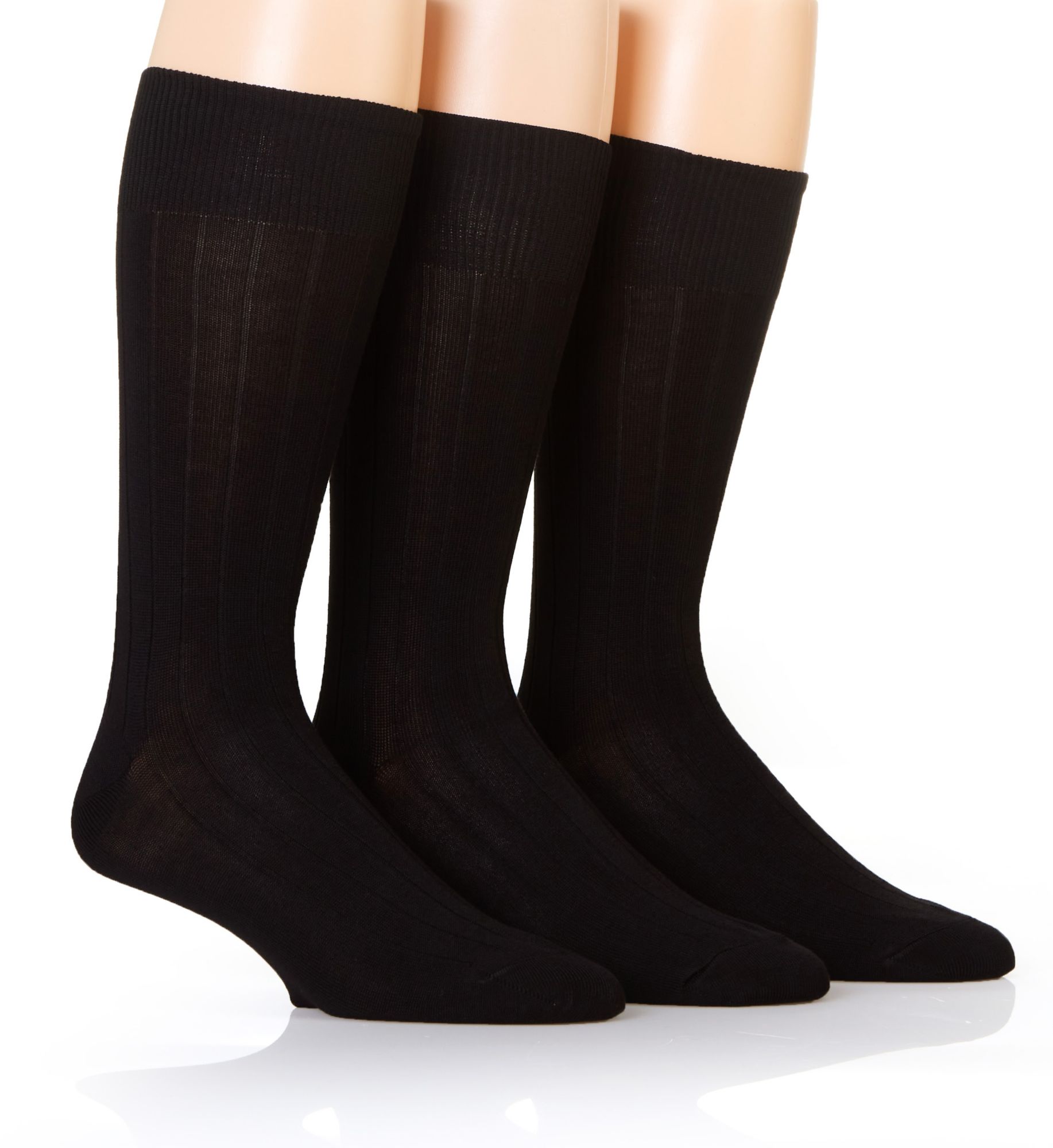 Calvin Klein Men's Soft Touch Rib Dress Crew Sock in Black (201DR10) | HisRoom.com