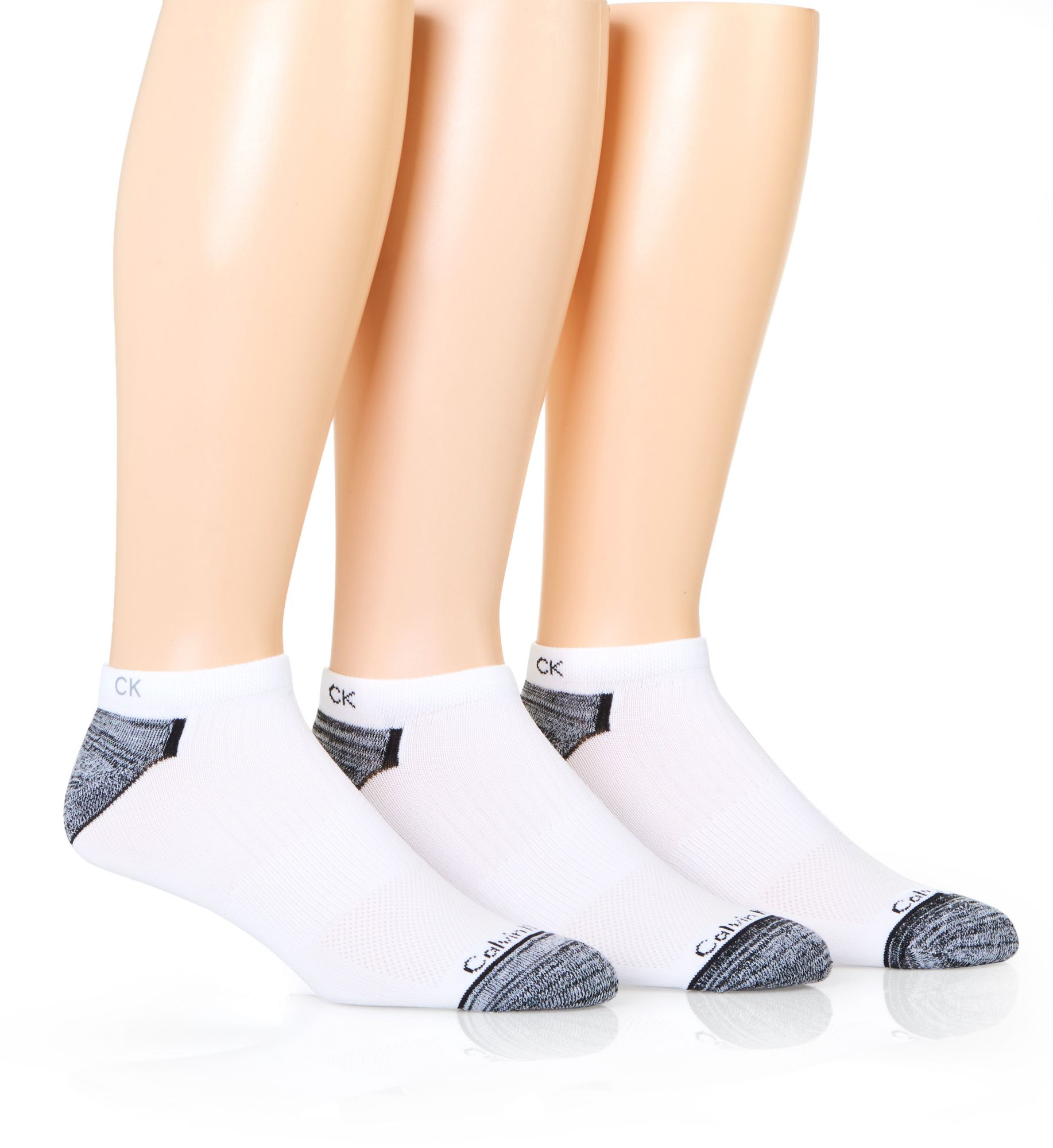 Calvin Klein Men's Microfiber Performance No Show Sock in White (213NS02) | HisRoom.com