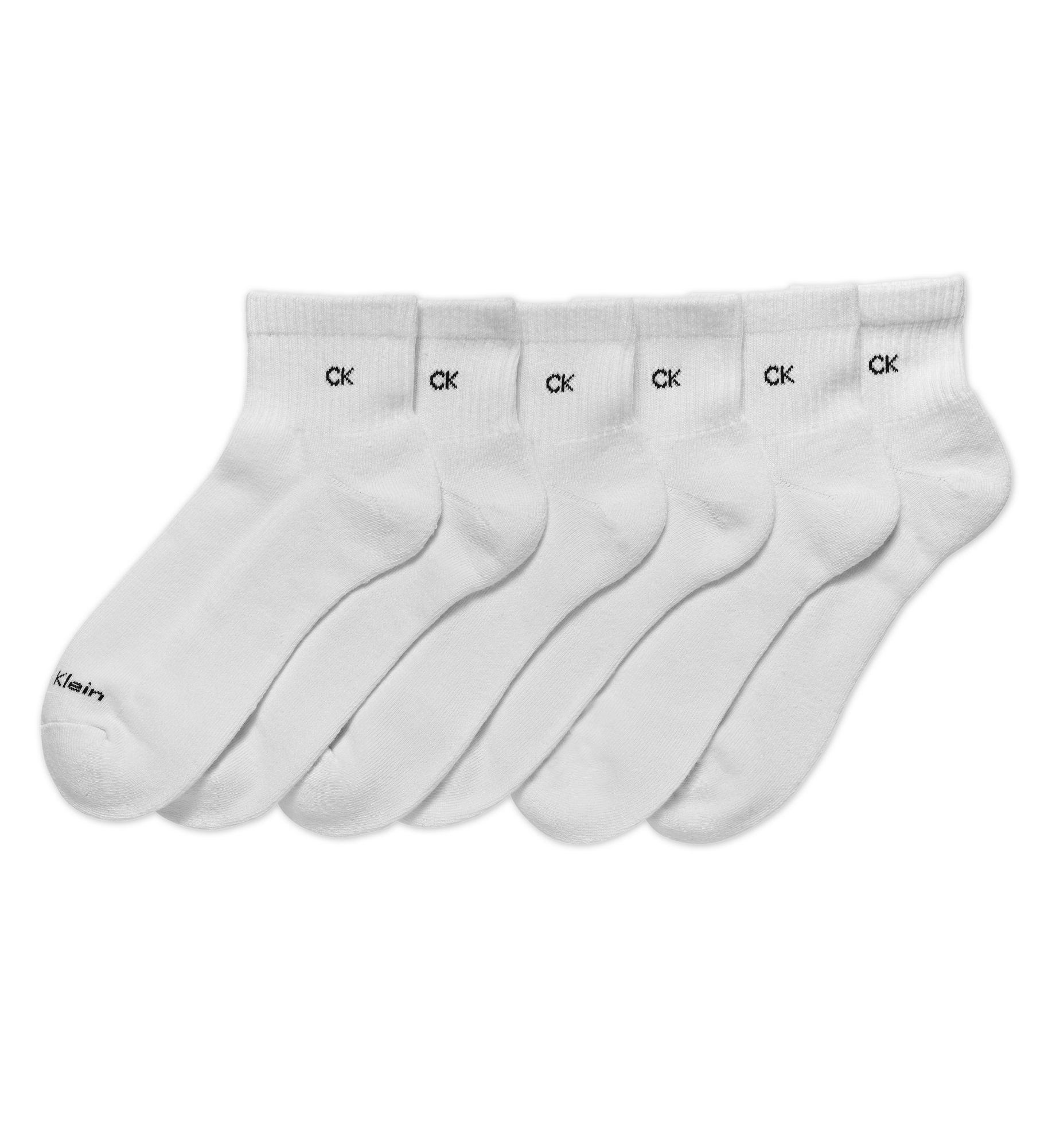 Calvin Klein Men's Basic Cushion Quarter Sock in White (213QT03) | HisRoom.com