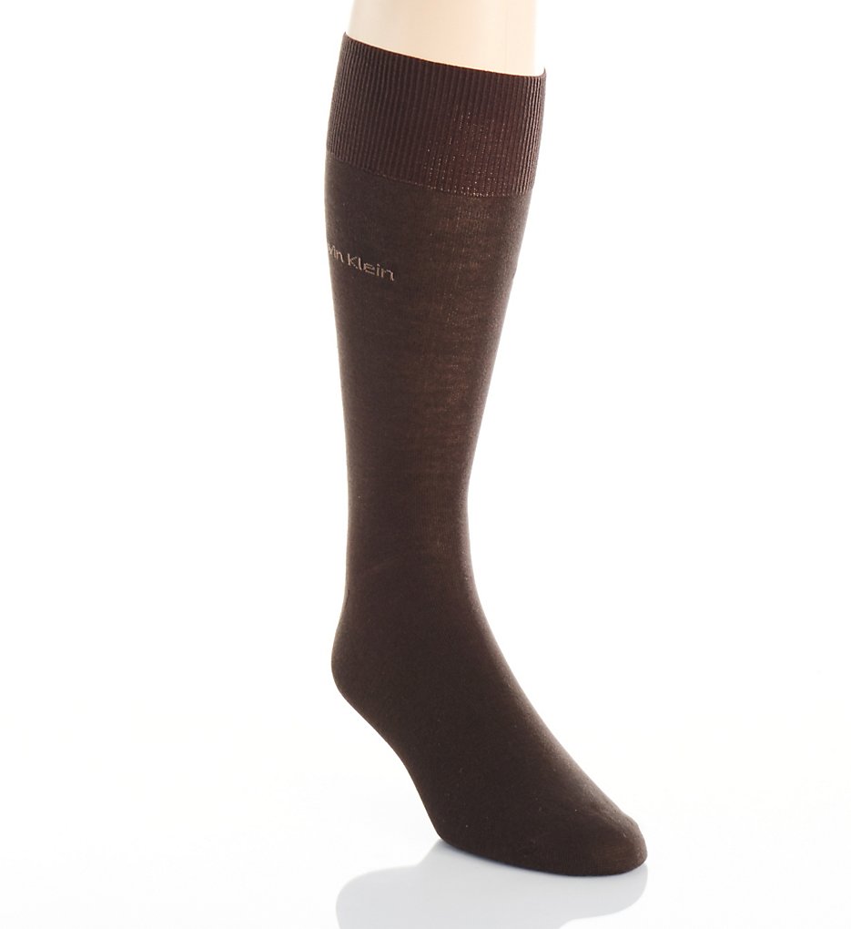 Calvin Klein ACL117 Giza Cotton Flat Knit Crew Sock - Picture 3 of 7