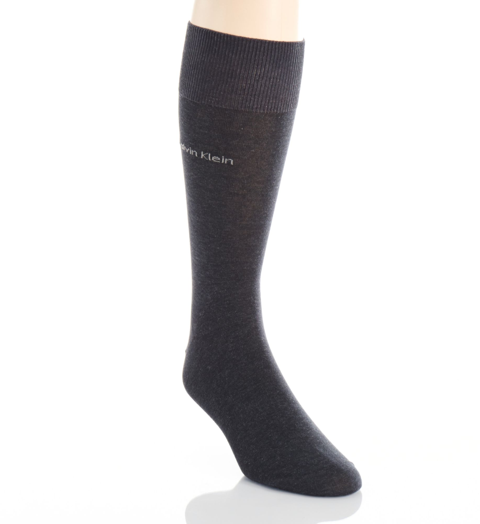 Calvin Klein Men's Giza Cotton Flat Knit Crew Sock in Gray (ACL117) | HisRoom.com