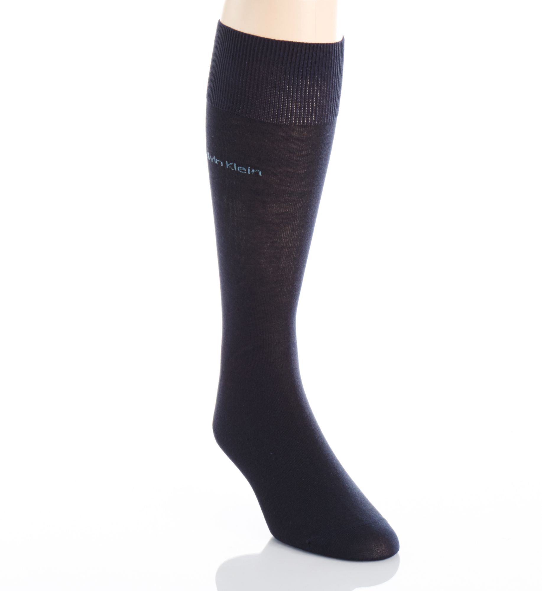 Calvin Klein Men's Giza Cotton Flat Knit Crew Sock in Blue (ACL117) | HisRoom.com