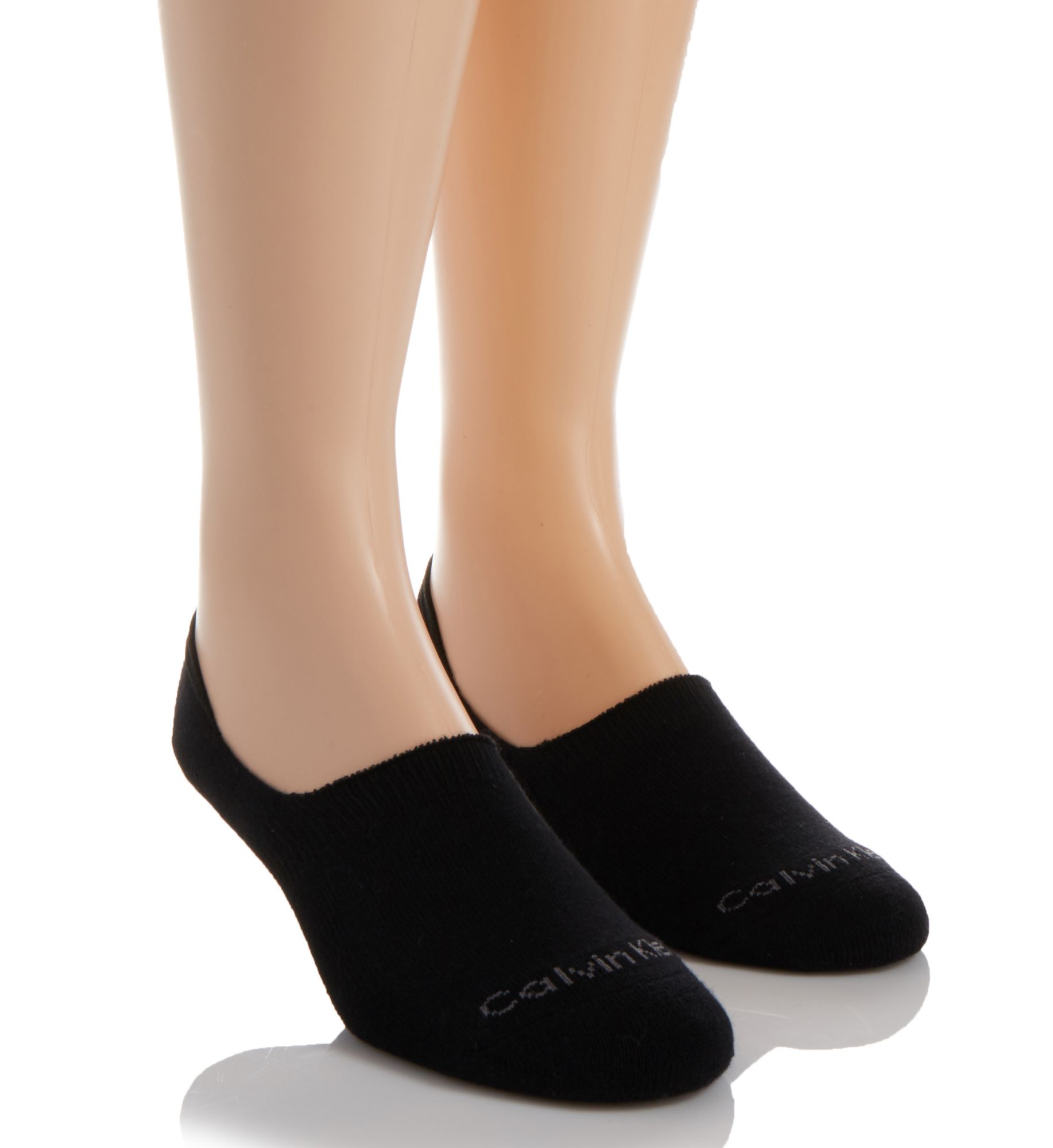 Calvin Klein Men's Performance No-Show Sock - 2 Pack in Black (ACV378) | HisRoom.com