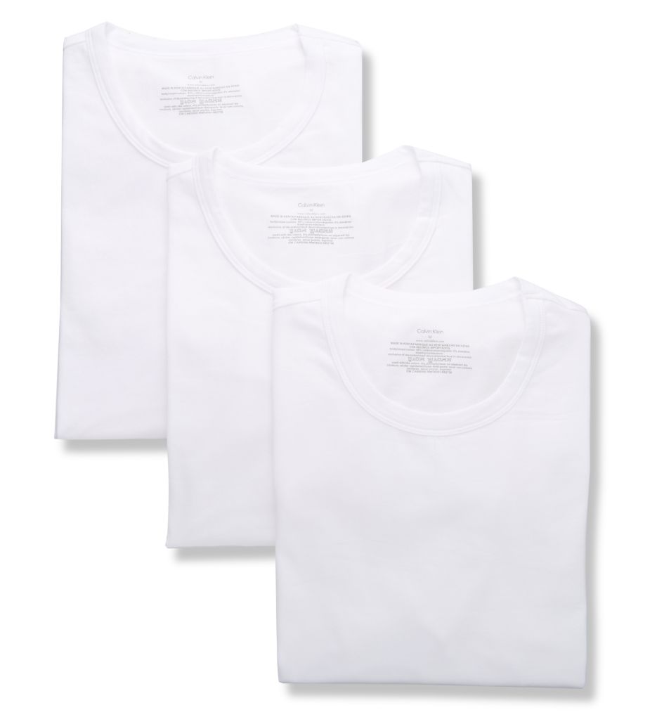 Cotton Stretch Classic Fit Crew T-Shirt - 3 Pack by Calvin Klein