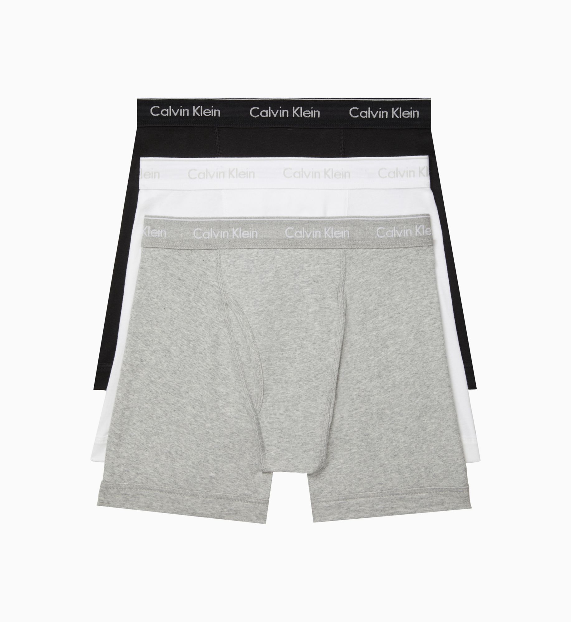 Calvin Klein Men's 3-Pack Cotton Classics Boxer Briefs Underwear - Black/ White/ Gray