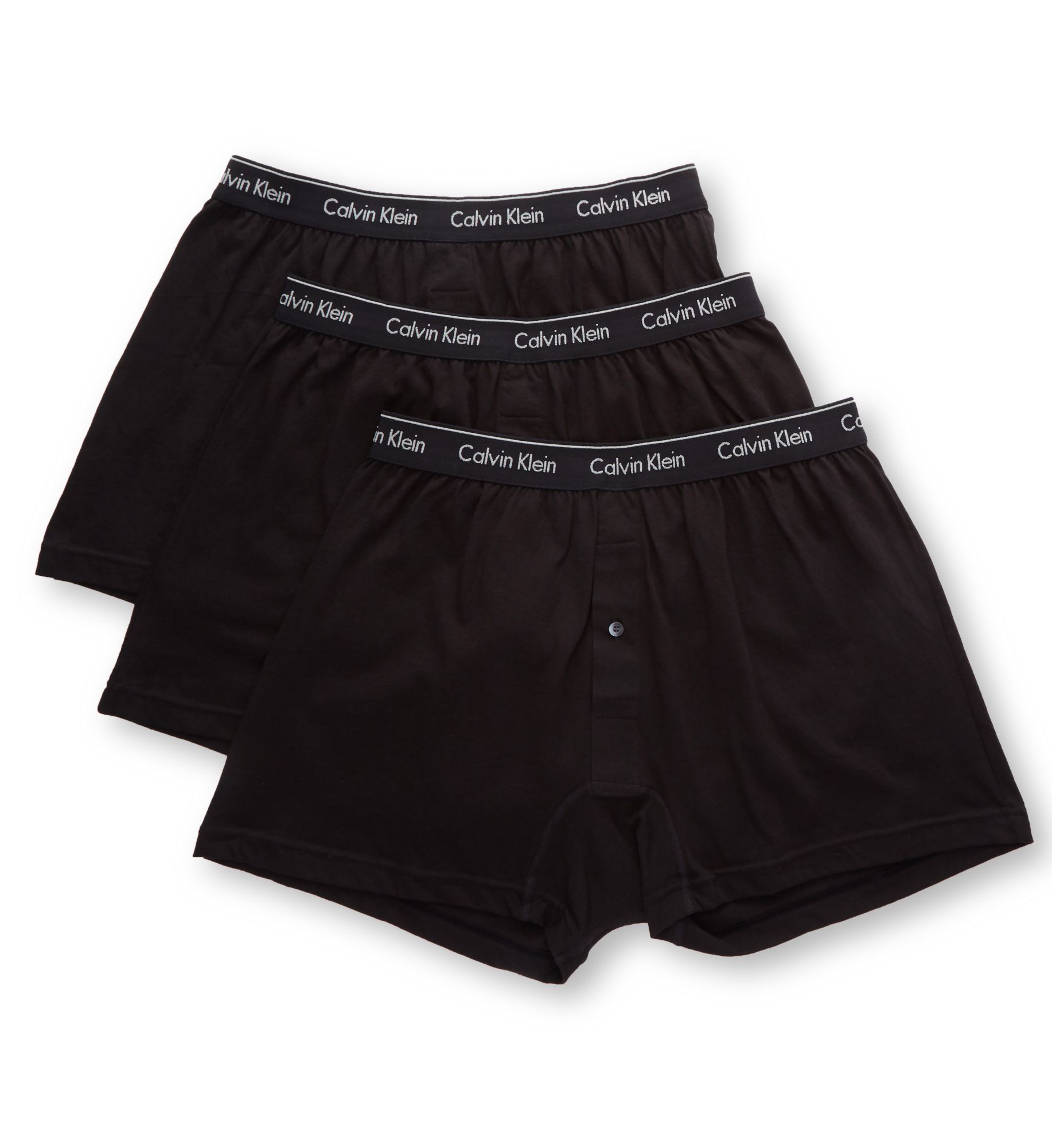 Calvin Klein Men's Cotton Classic Knit Boxers in Black (NB4005) | Size XL | HisRoom.com