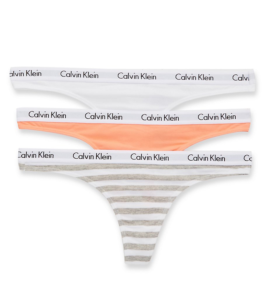 Calvin Klein QD3587 Carousel Thong - 3 Pack - Picture 2 of 2