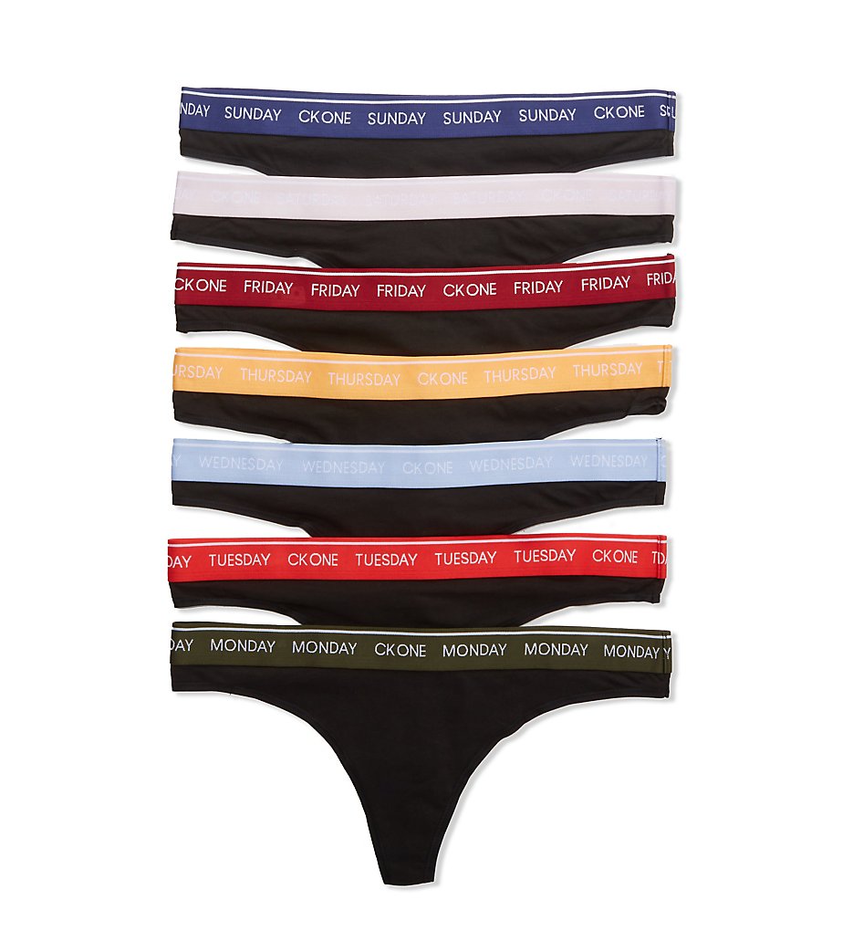 CK One Calvin Klein 7-Pack 7 Days of the Week Women's Thong Panties MEDIUM  for sale online | eBay