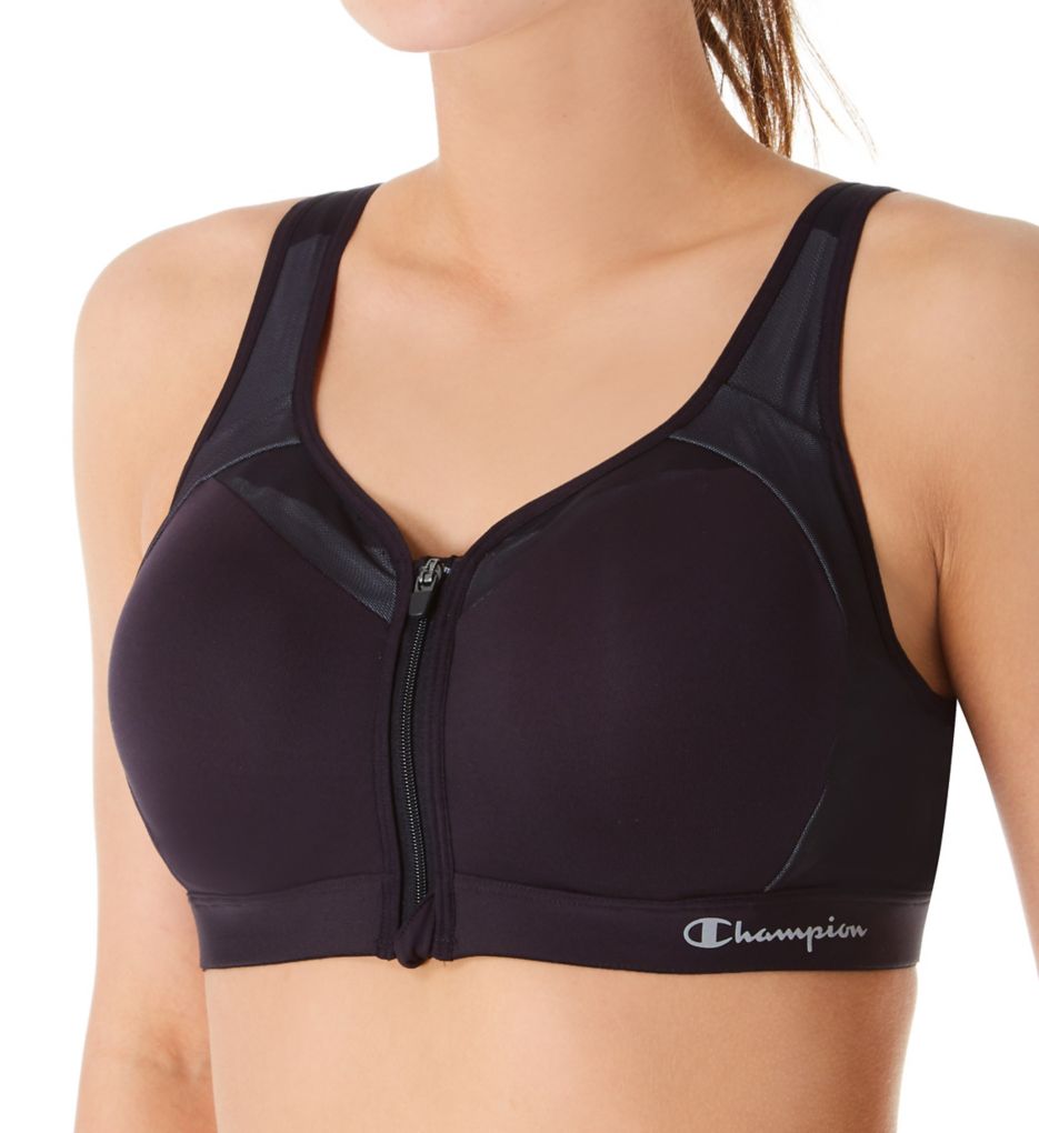 champion zip up sports bra