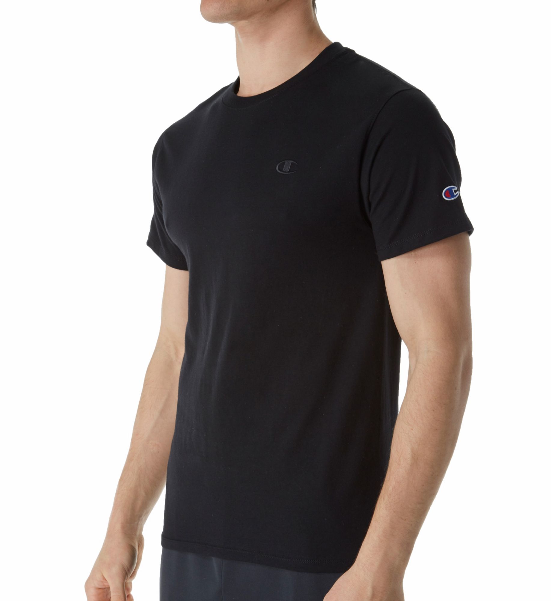 Champion Men's Classic Athletic Fit Jersey T-Shirt in Black (T0223) | Size Small | HisRoom.com