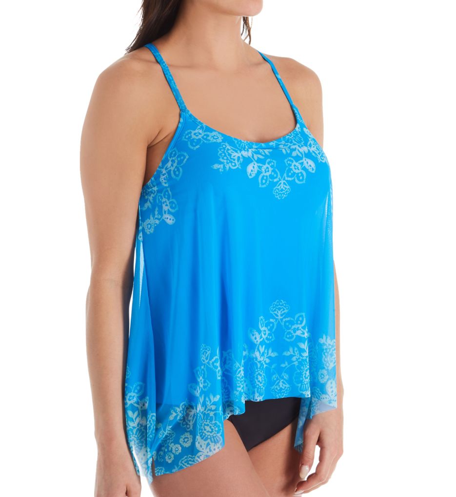 Coco Reef U22183 Deja Blue Current Underwire Mesh Tankini Swim Top eBay
