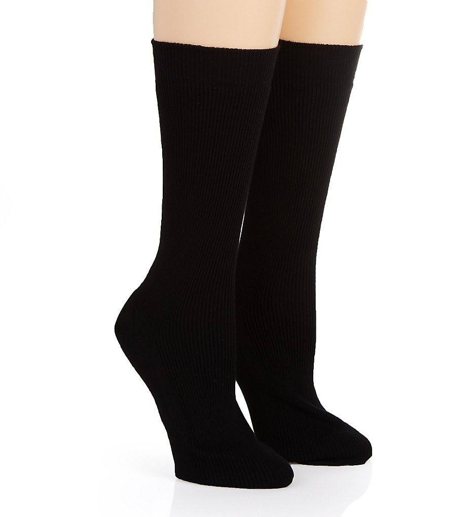 Cottonique M27715 Latex Free Organic Cotton Crew Socks - 2 Pack - Bild 2 von 3