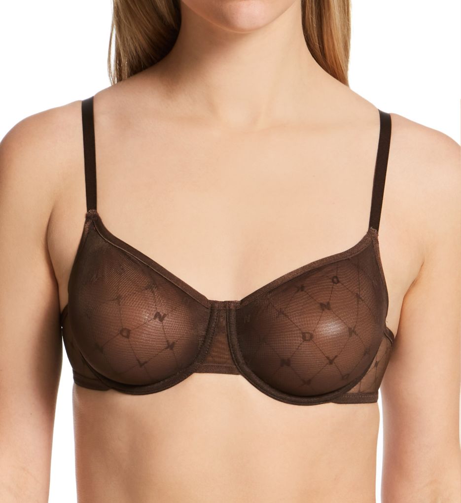 DKNY Women's Monogram Mesh Unlined Demi Bra, Black, 32A : :  Clothing, Shoes & Accessories