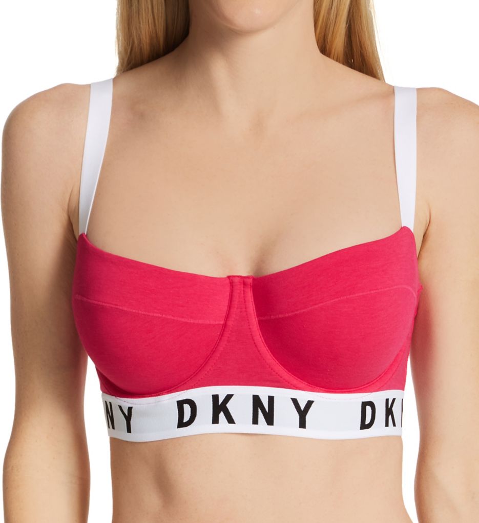 DKNY Women's Cozy Boyfriend Underwire Bra Top, White/Black, 32A :  : Clothing, Shoes & Accessories