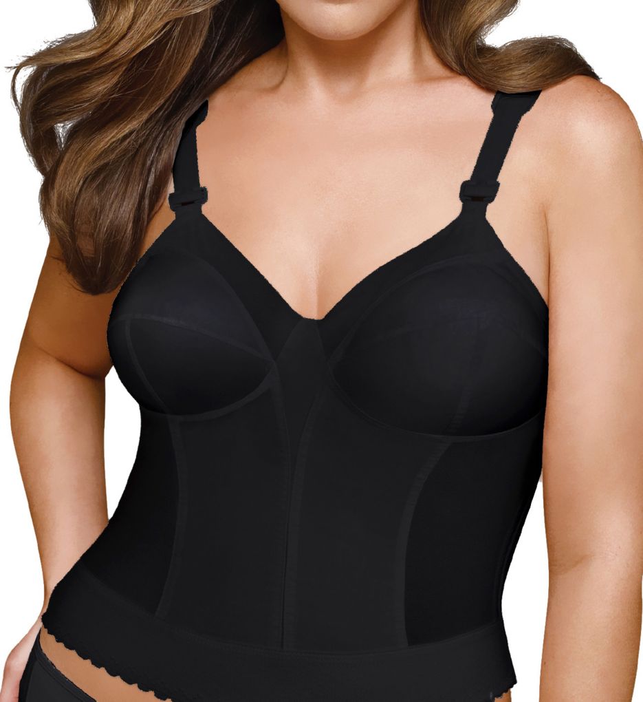 Exquisite Form Women's Front Close Longline Bra 5107530, Black, 48D :  : Clothing, Shoes & Accessories