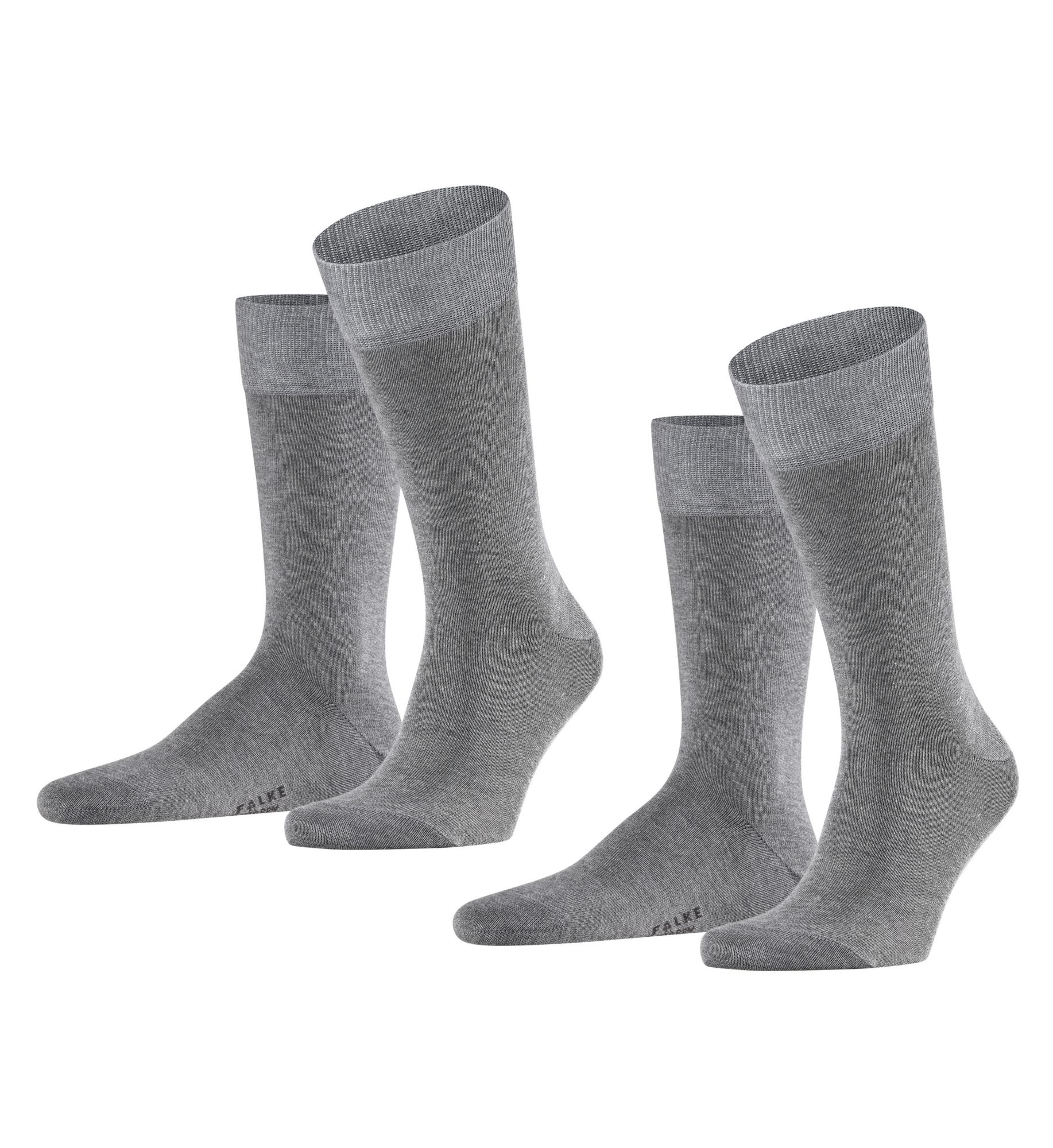 Falke Men's Happy Crew Sock - 2 Pack in Gray (14610) | Size Medium | HisRoom.com