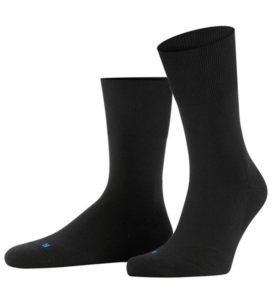 Falke Men's Run Plush Sole Sock in Black (16605) | Size Medium | HisRoom.com