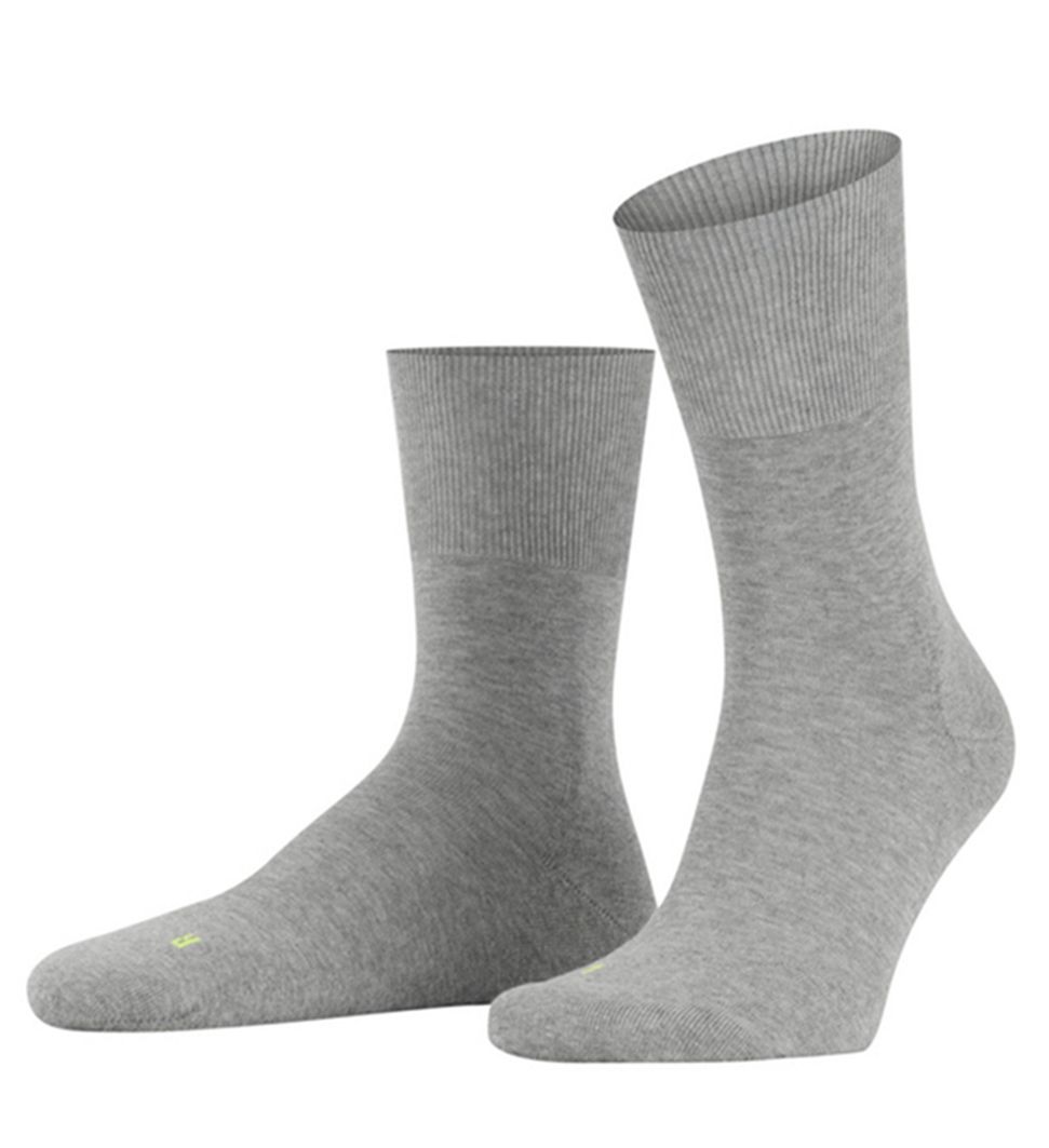 Falke Men's Run Plush Sole Sock in Gray (16605) | Size Medium | HisRoom.com