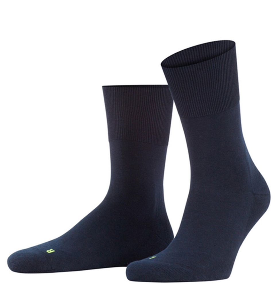 Falke Men's Run Plush Sole Sock in Blue (16605) | Size Small/Medium | HisRoom.com