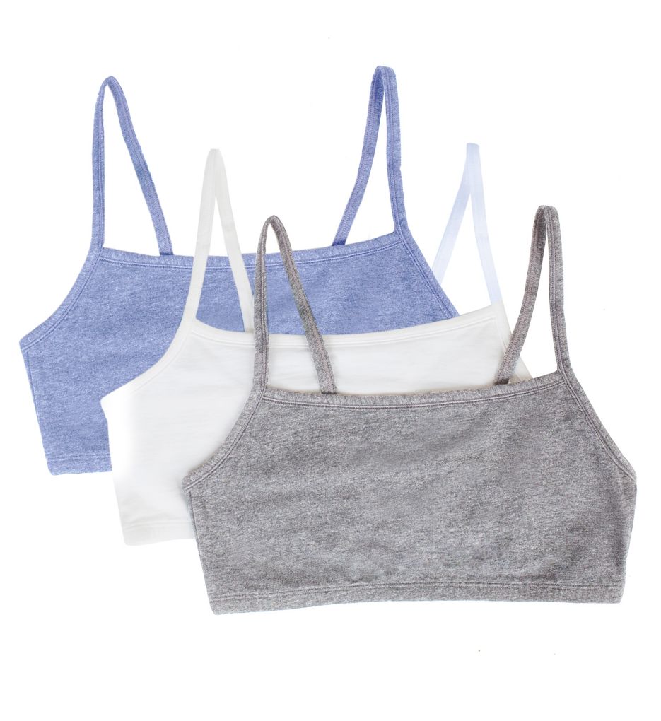 Fruit of the Loom Women's Spaghetti Strap Cotton Sports Bra, 3-Pack,  Style-9036