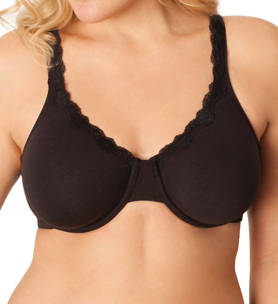 FRUIT OF THE LOOM 34D Black Underwire 34 D Seamless Unlined Bra