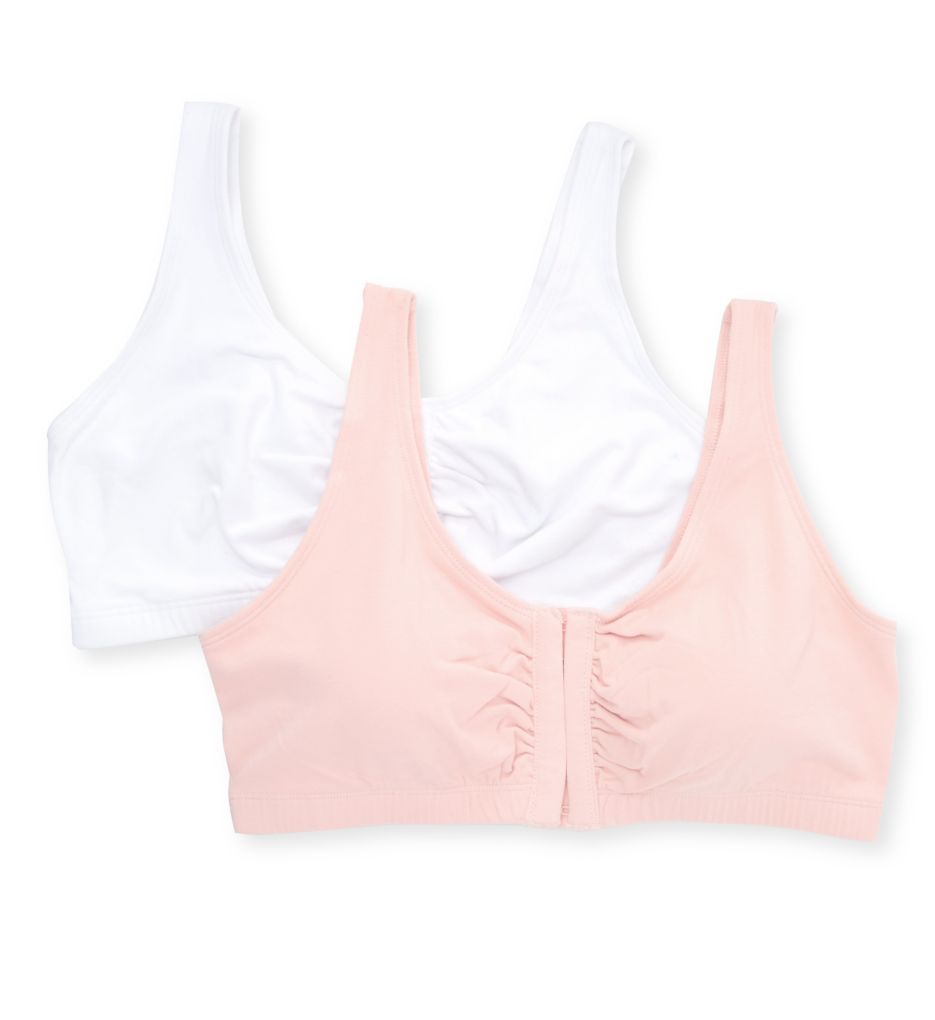 Fruit of the Loom Comfort Cotton Blend Front Close Sports Bra