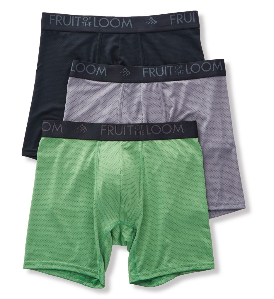 Fruit Of The Loom BW3BB7C Breathable Lightweight Boxer Briefs - 3 Pack