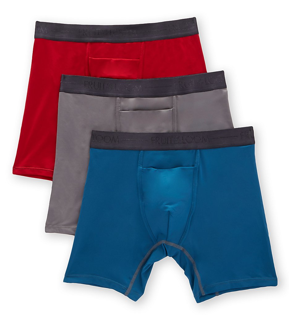 Fruit of the Loom Mens 3-Pack Everlight Boxer Briefs Underwear