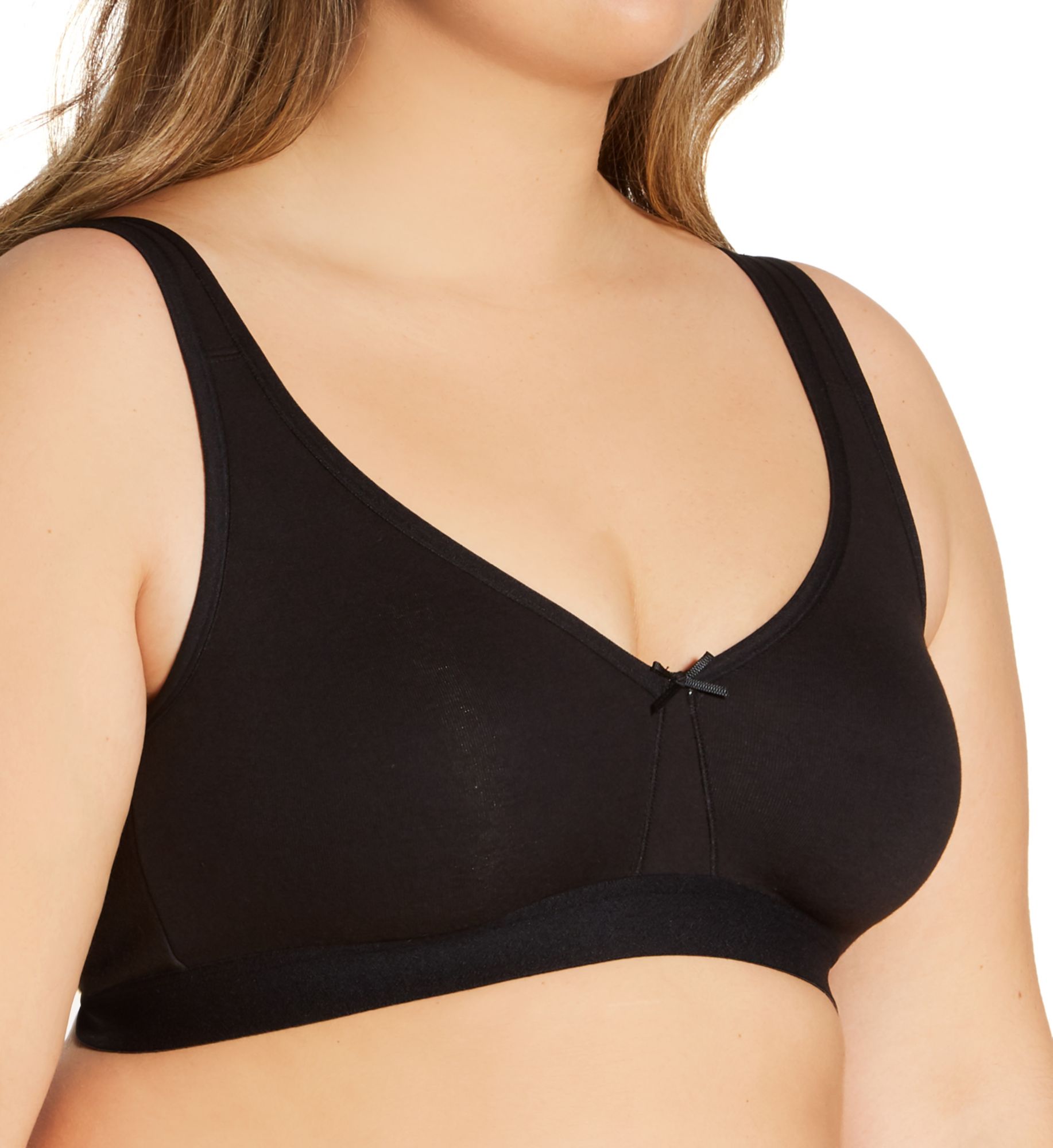 Fruit Of The Loom Reggiseno Wireless Cotone Taglie Forti – Beige, 46DD, Morbido E Comodo Per Tutto Il Giorno