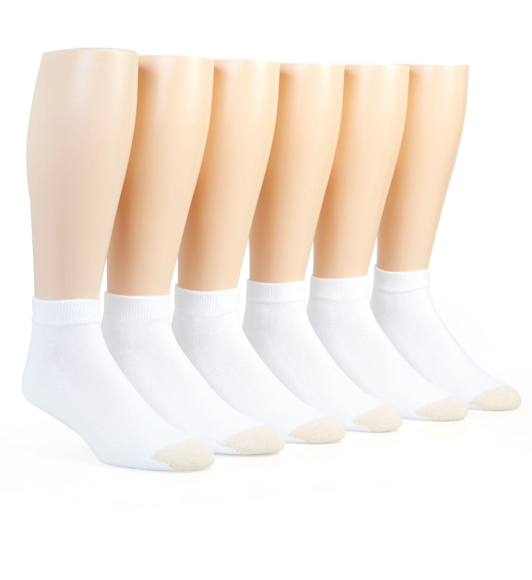 Gold Toe Athletic Sport Mens Breathable Multi-Pack 6 Pair Low Cut Socks, 10-13, Black