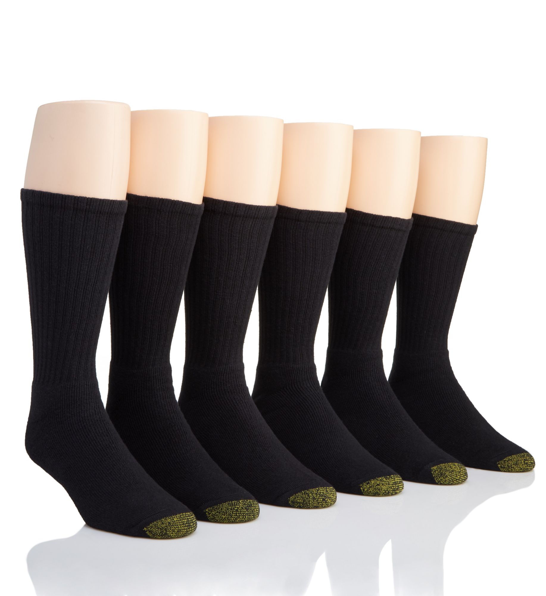 Gold Toe Men's Moisture Control Harrington Crew Sock in Black (3400S) | HisRoom.com