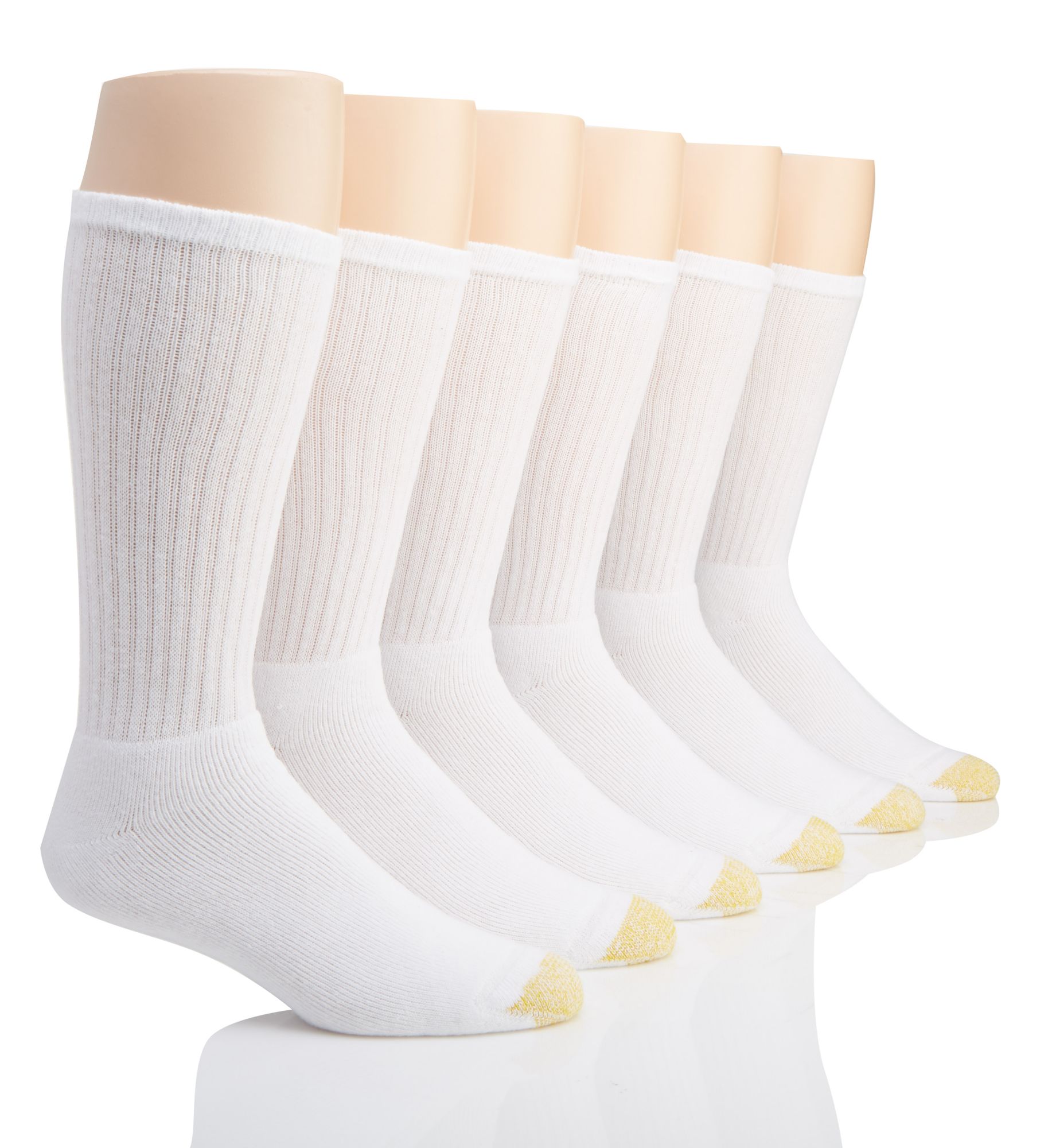 Gold Toe Men's Moisture Control Harrington Crew Sock in White (3400S) | Size XL | HisRoom.com