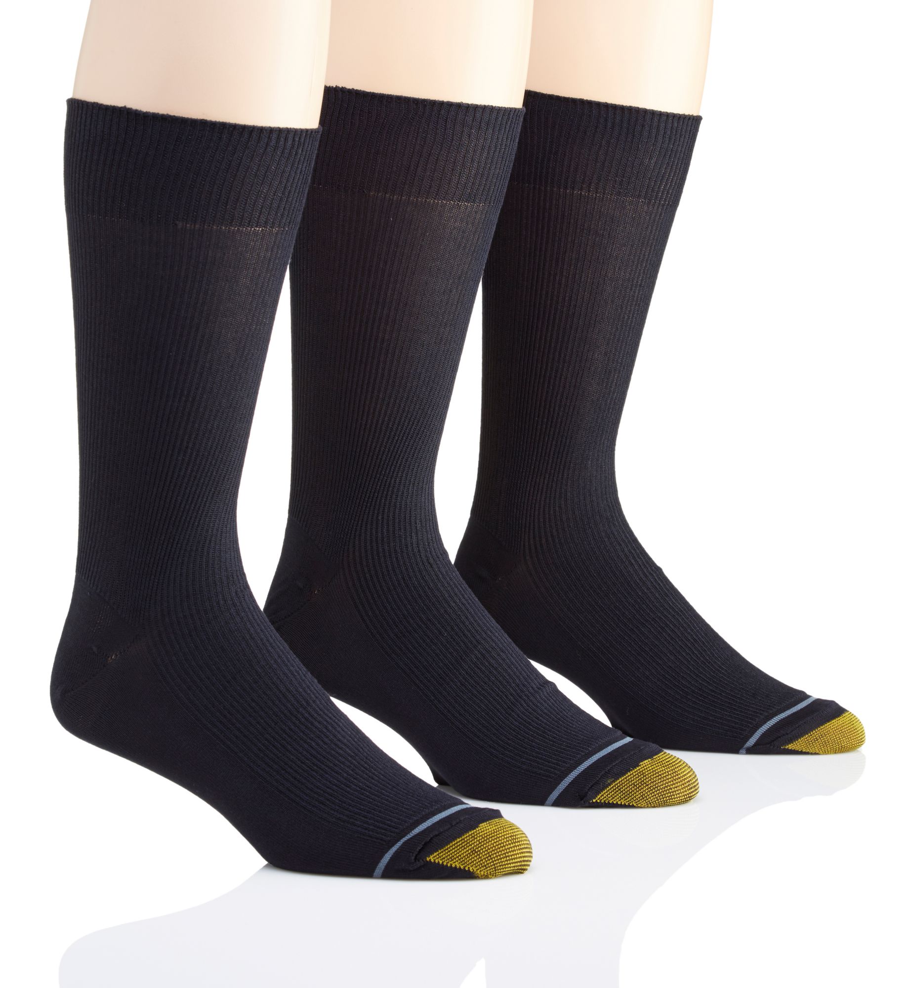 Gold Toe Men's Metropolitan Cotton Crew Dress Socks in Blue (345S) | HisRoom.com