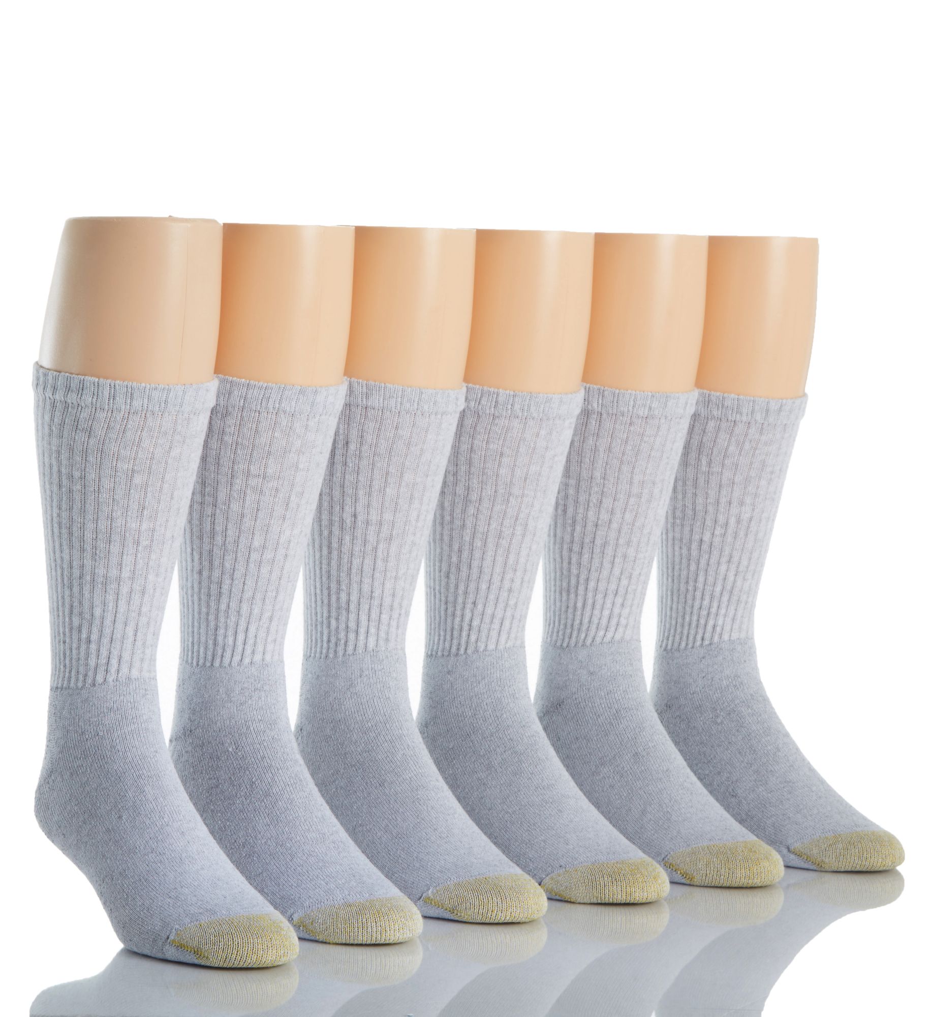 Gold Toe Men's Athletic Crew Socks in Gray (656S) | HisRoom.com