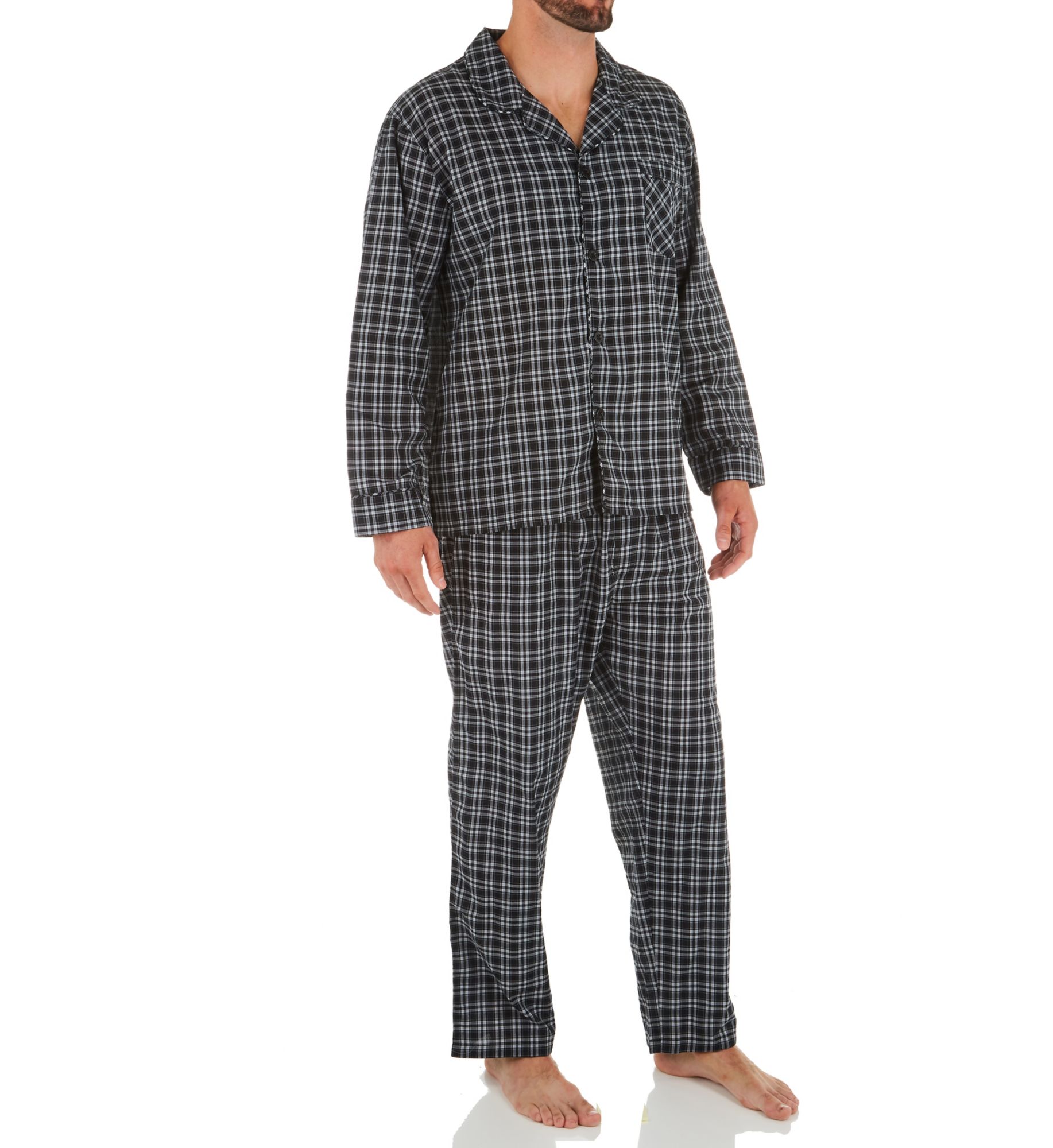 Hanes Men's Classics Broadcloth Woven Pajama Set (4016) | Size Medium | HisRoom.com