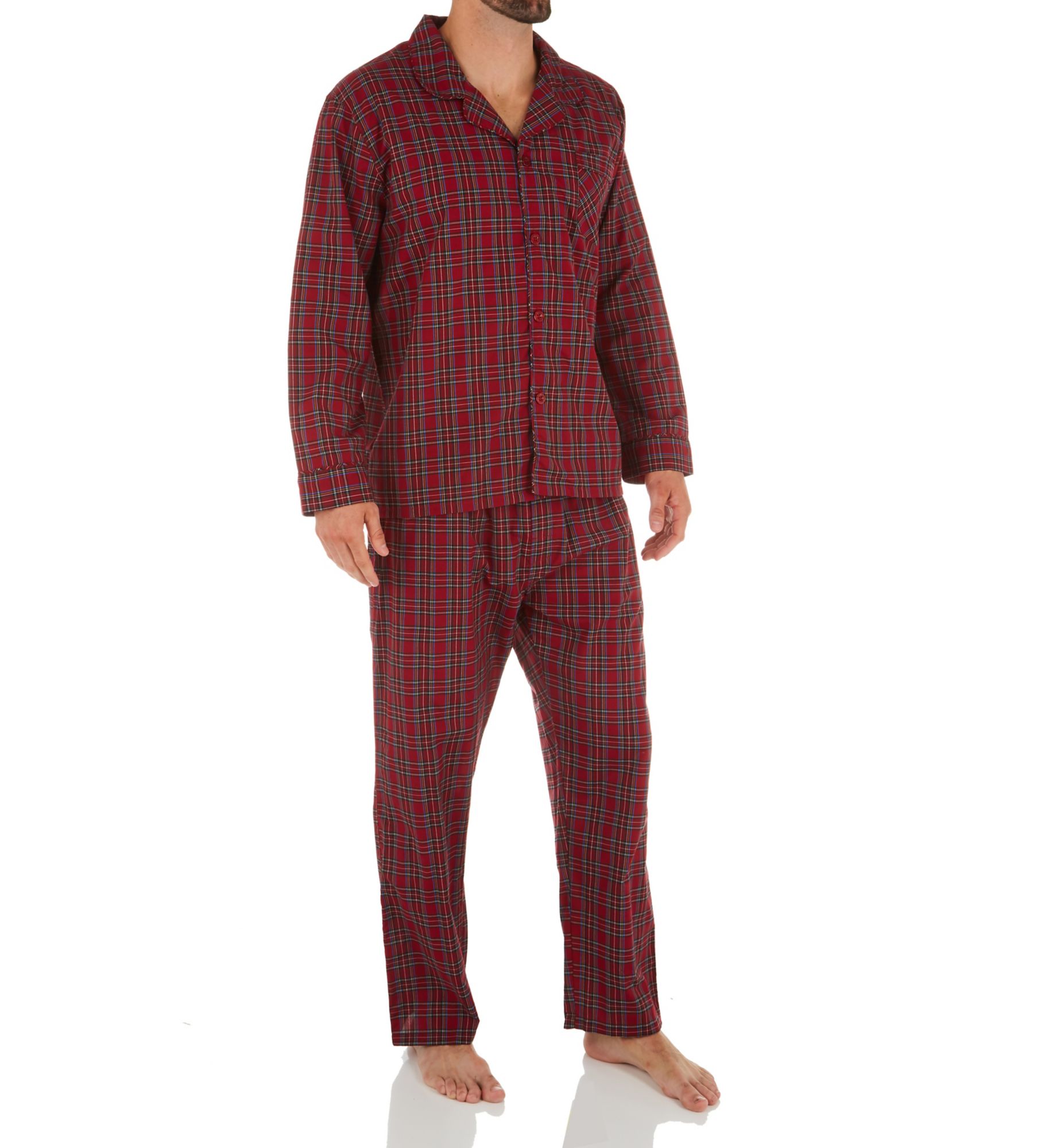Hanes Men's Classics Broadcloth Woven Pajama Set (4016) | Size Medium | HisRoom.com