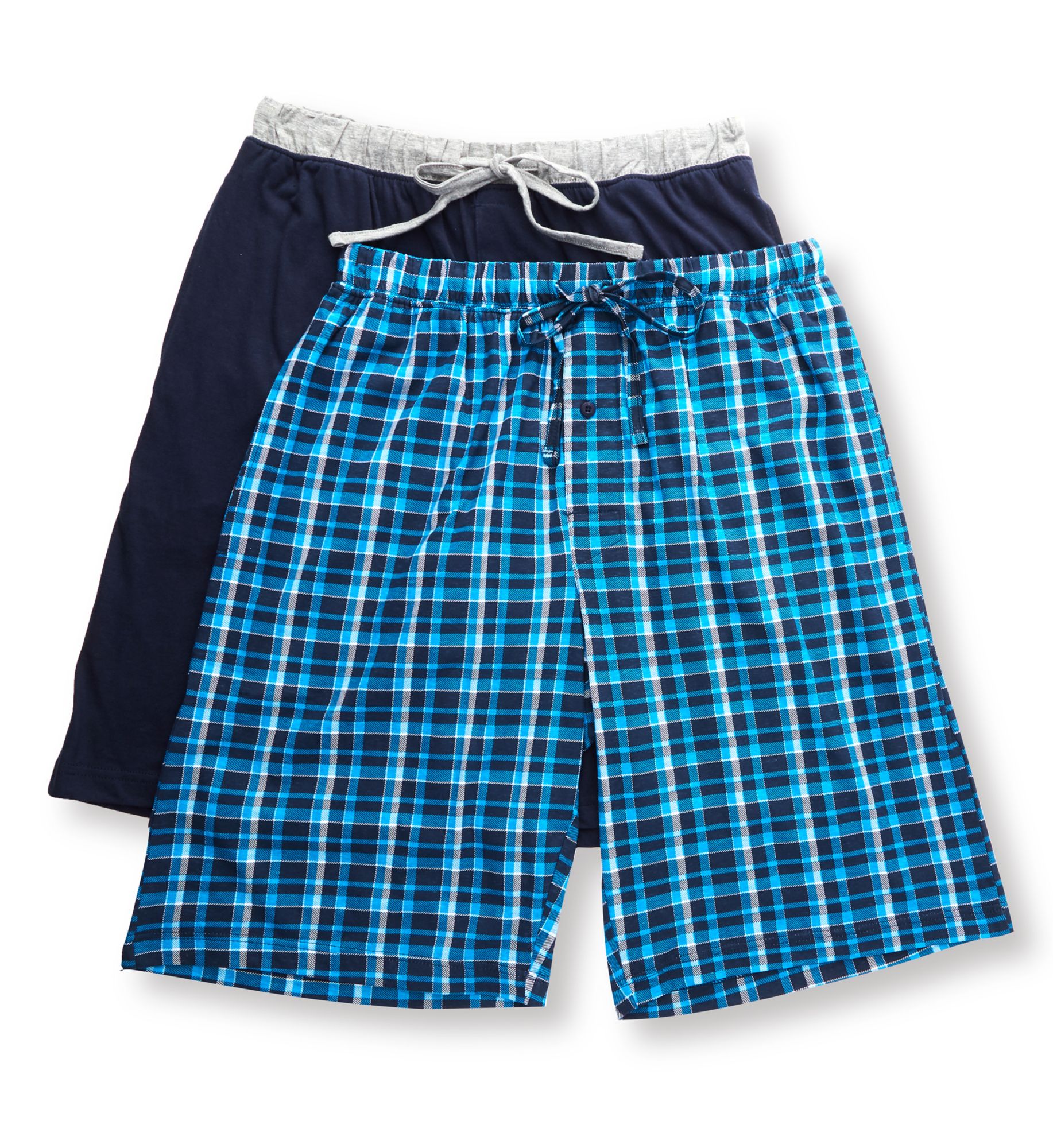 Hanes Men's Big Man Classic Cotton Blend Lounge Short - 2 Pack (4034BA) | Size 4XL | HisRoom.com