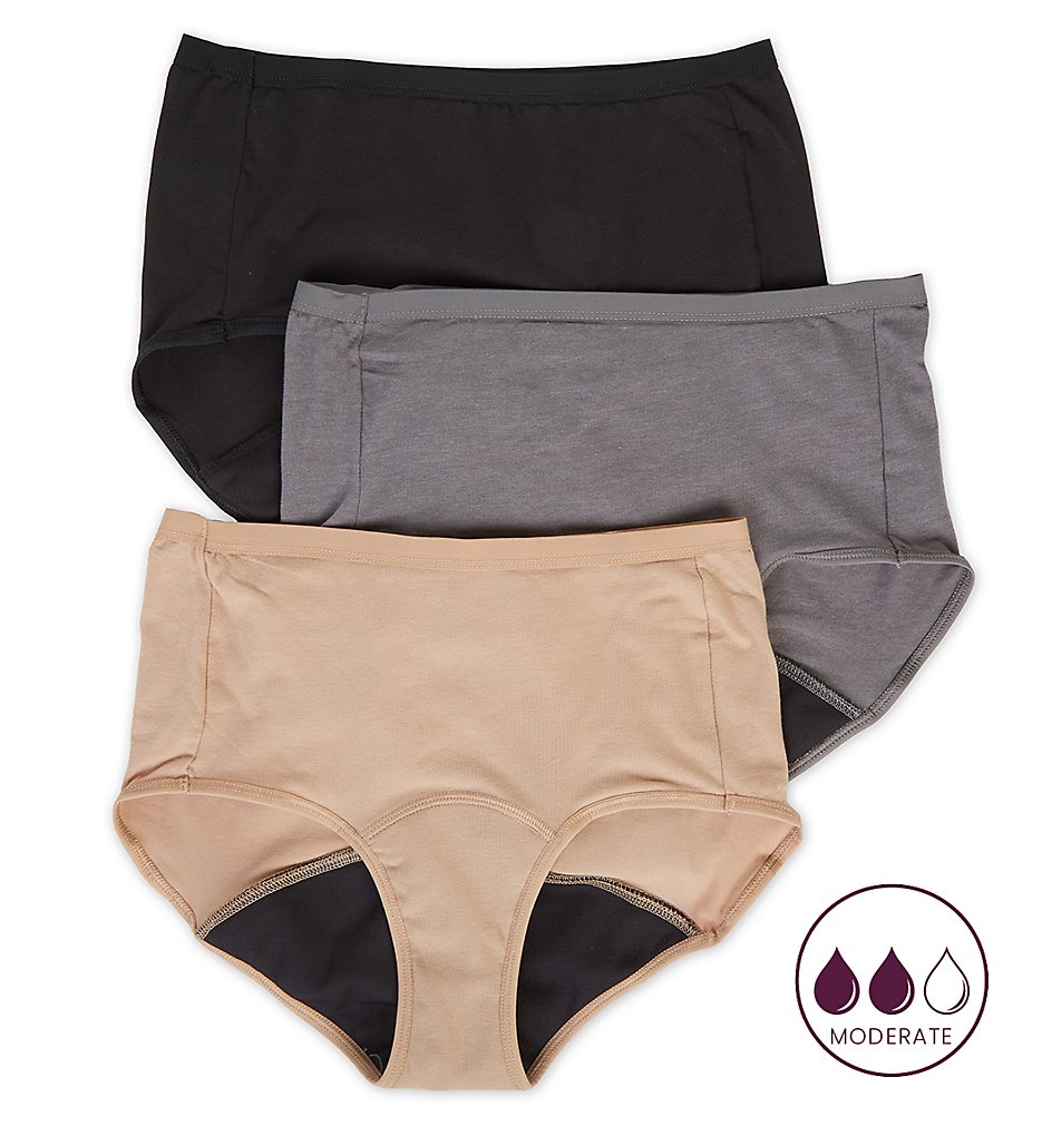 Hanes 40FDM3 Comfort Period Moderate Slip Panty - 3er Pack - Bild 4 von 4